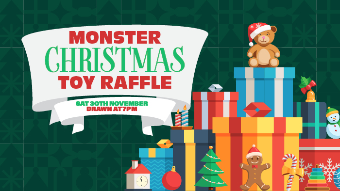 Monster Christmas Toy Raffle