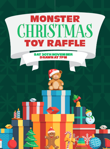 Monster Christmas Toy Raffle