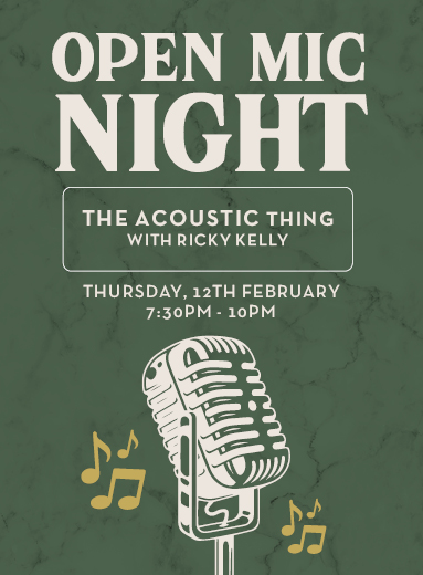 February Open Mic Night - The Acoustic Thing with Ricky Kelly