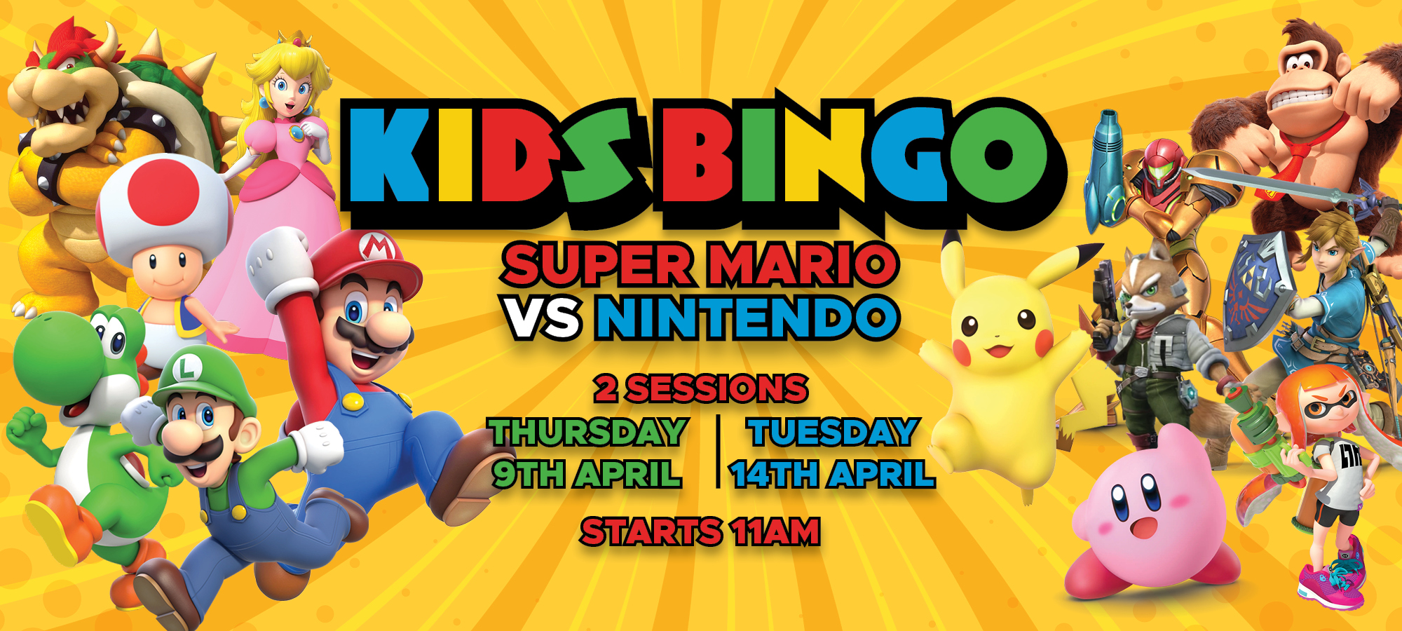 Kids Bingo | SUPER MARIO VS NINTENDO | SOLD OUT