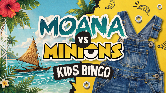 Moana vs Minions Kids Bingo