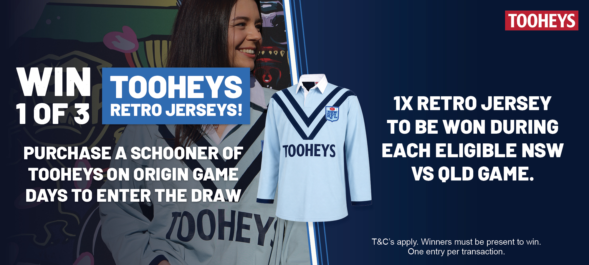 Win a Tooheys State of Origin Retro Jersey