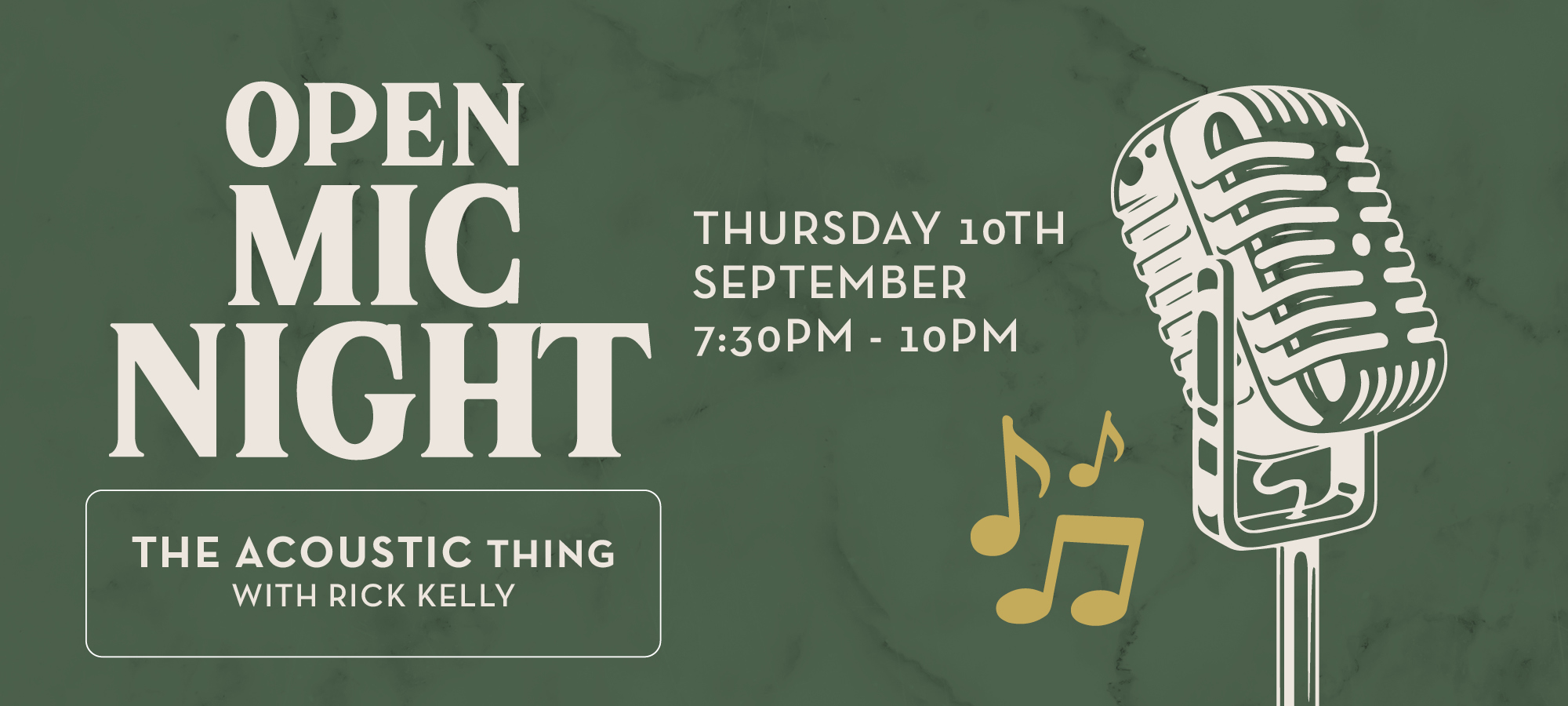 September Open Mic Night – The Acoustic Thing with Rick Kelly