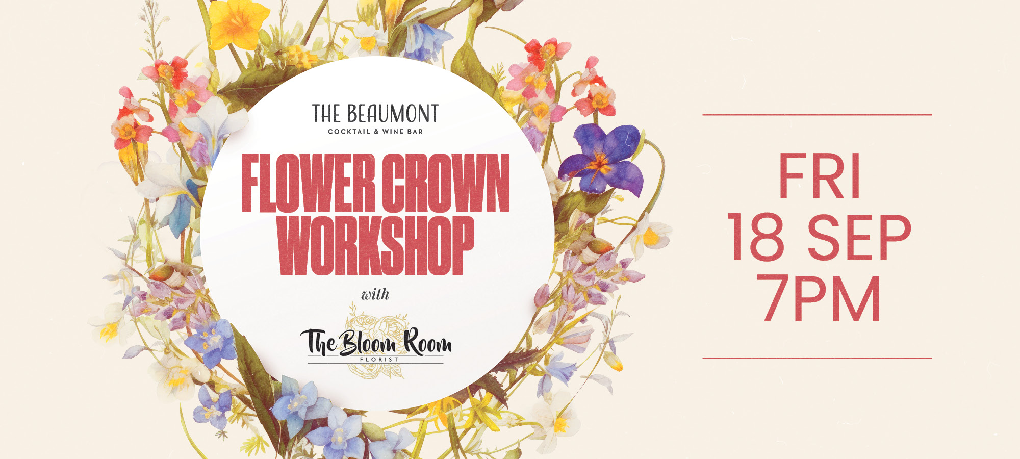 Flower Crown Workshop with The Bloom Room
