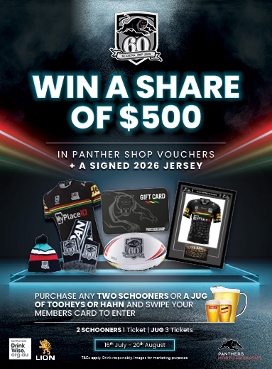 WIN A SHARE OF $500 IN PANTHER SHOP VOUCHERS